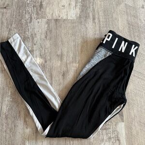 PINK Victoria's Secret Black and Gray Leggings